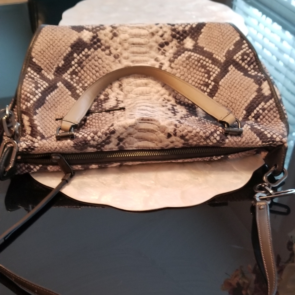 Coach Madison Python Embossed Leather Satchel - image 8